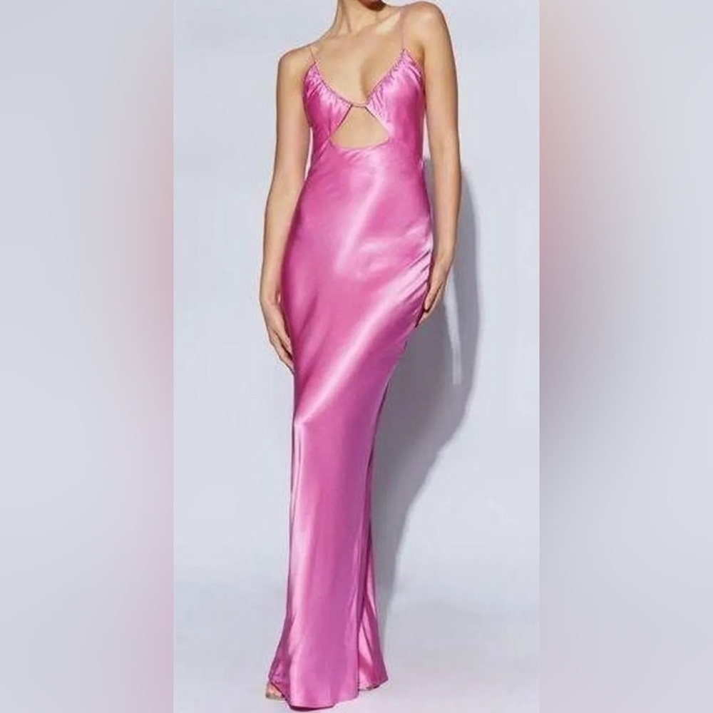 Meshki Sadie Maxi Satin Pink Dress